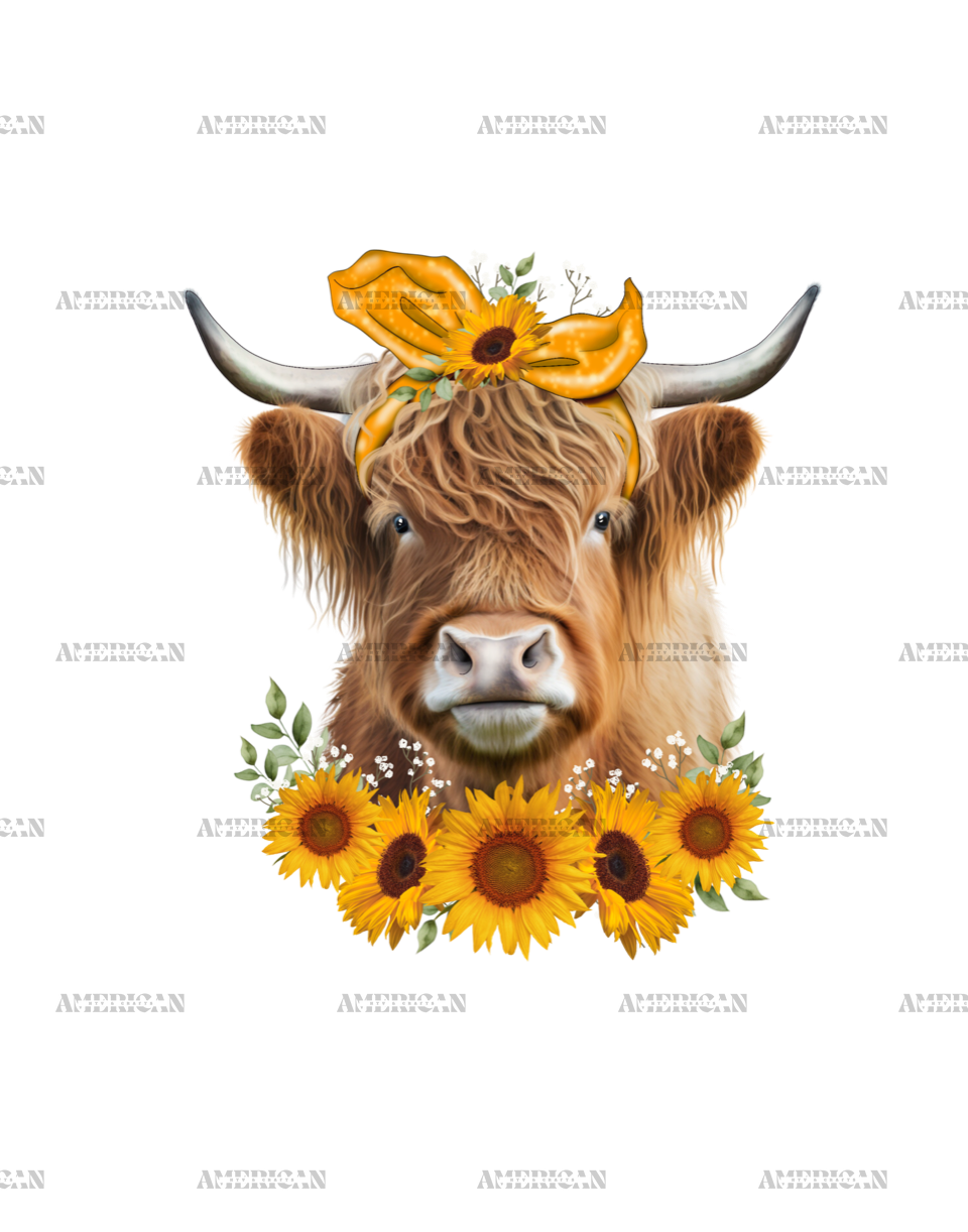Highland_Cow_Sunflowers