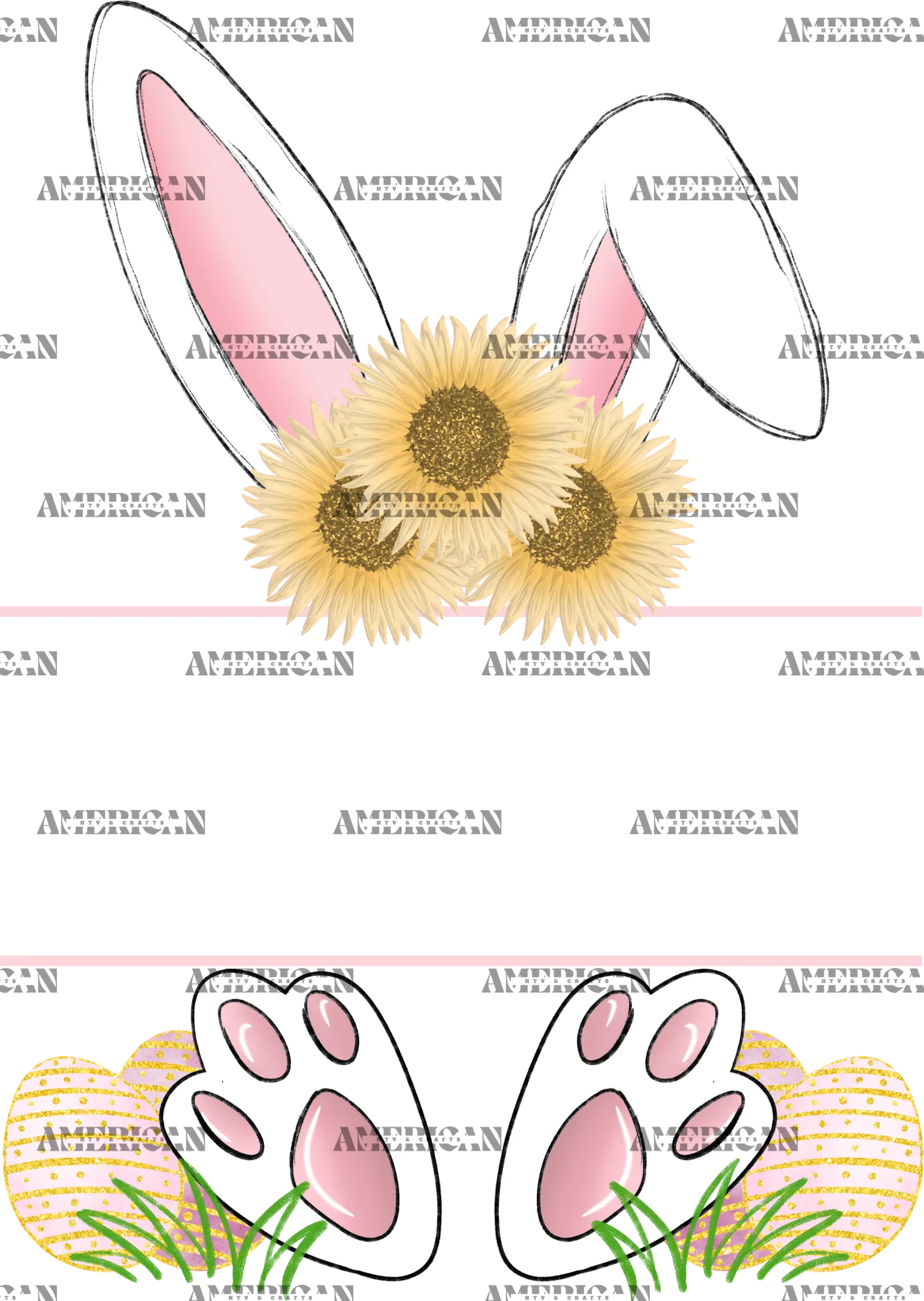 Easter_Bunny_Name_Frame_Pink_Sunflower.png