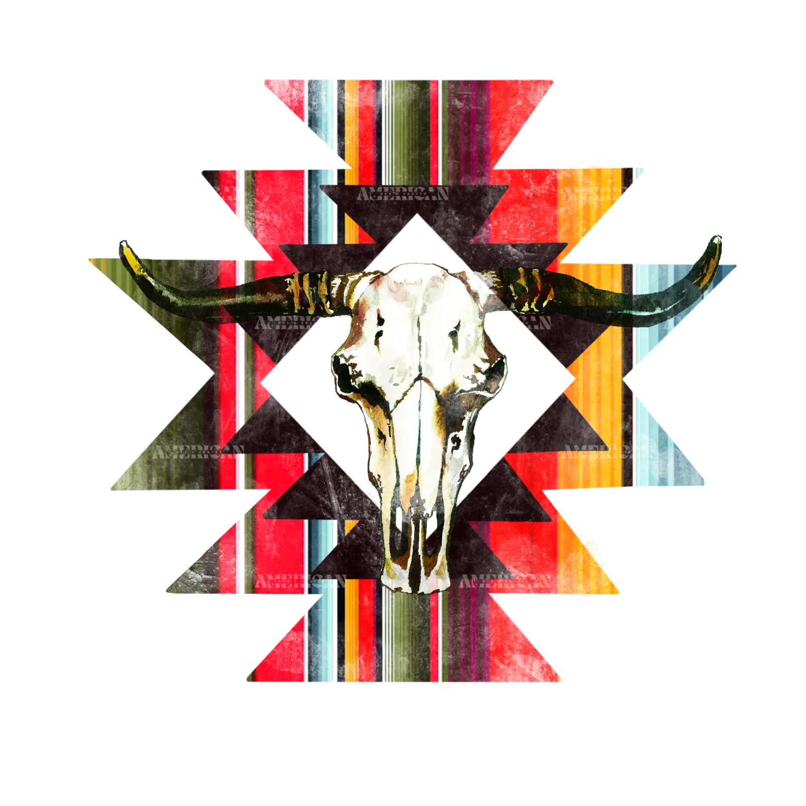 aztec_serape_bull_skull