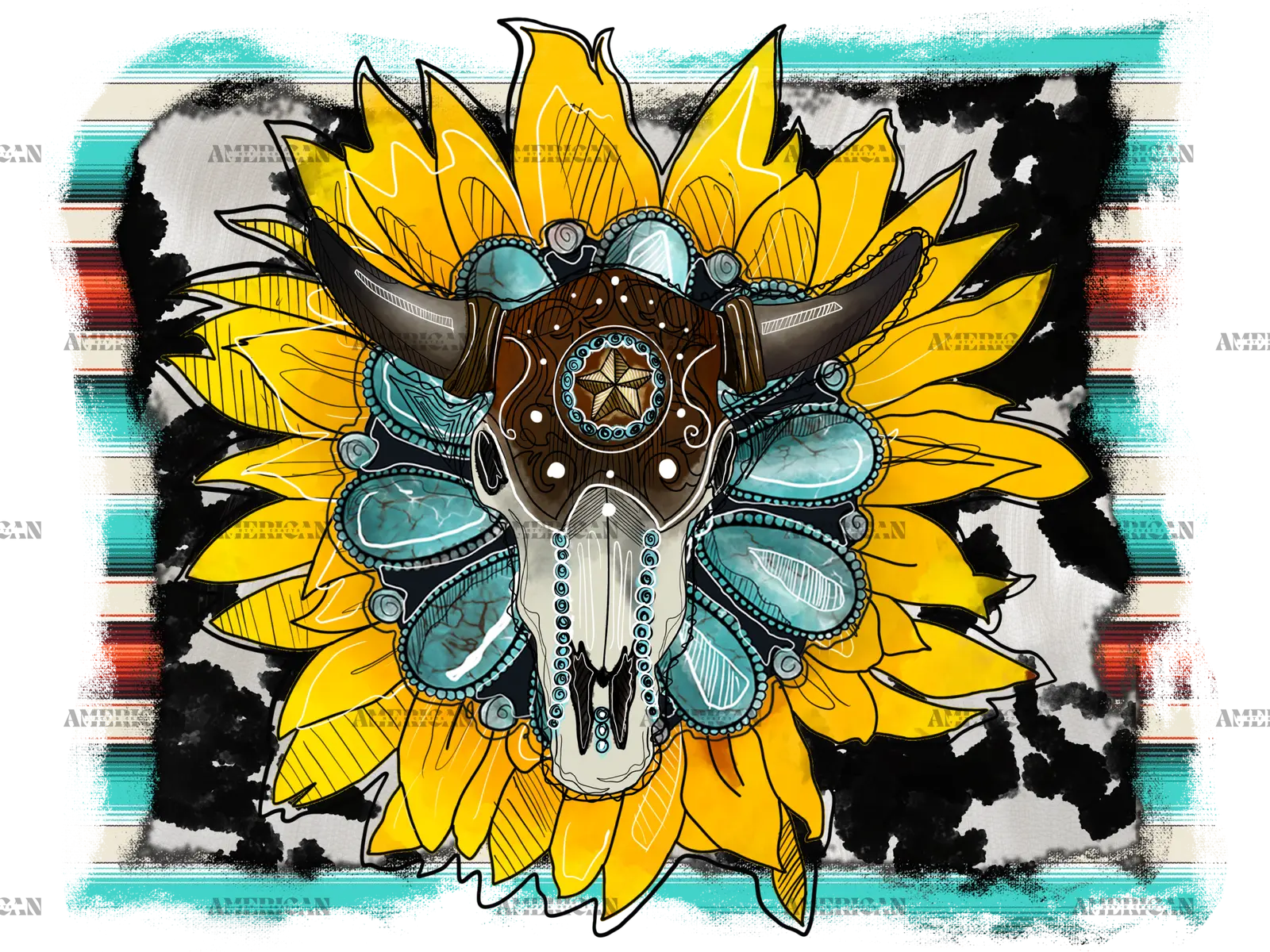 Sunflower_Bull_Skull