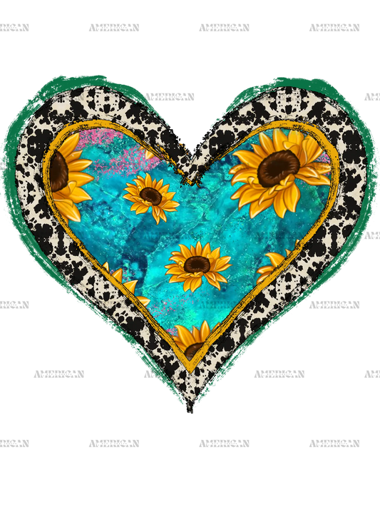 Turqoise_Sunflower_Heart_cowhide